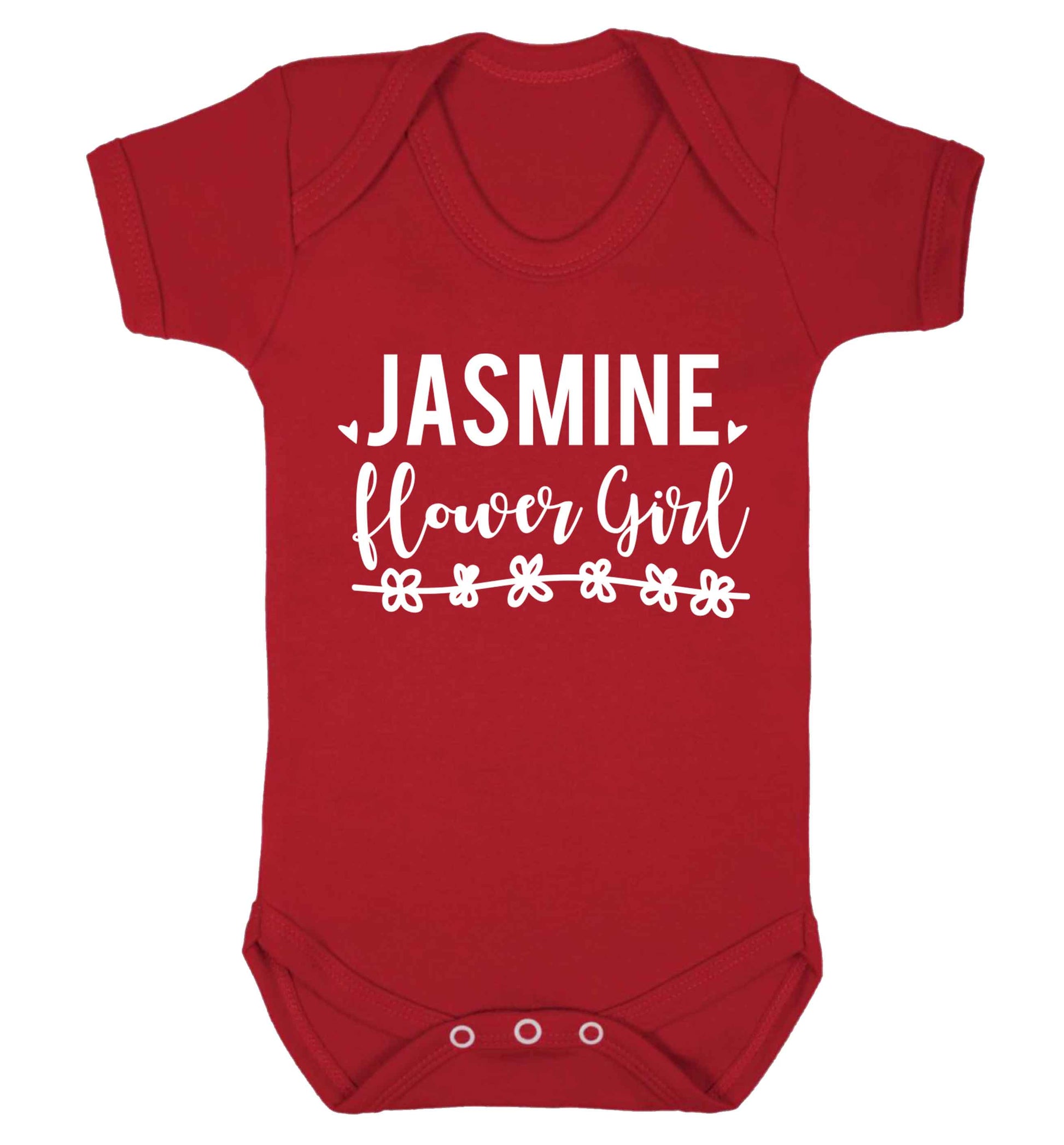 Personalised flower girl Baby Vest red 18-24 months