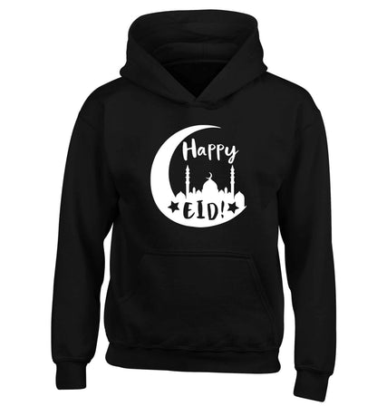 Happy Eid children's black hoodie 12-13 Years