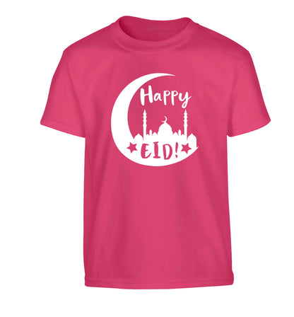 Happy Eid Children's pink Tshirt 12-13 Years