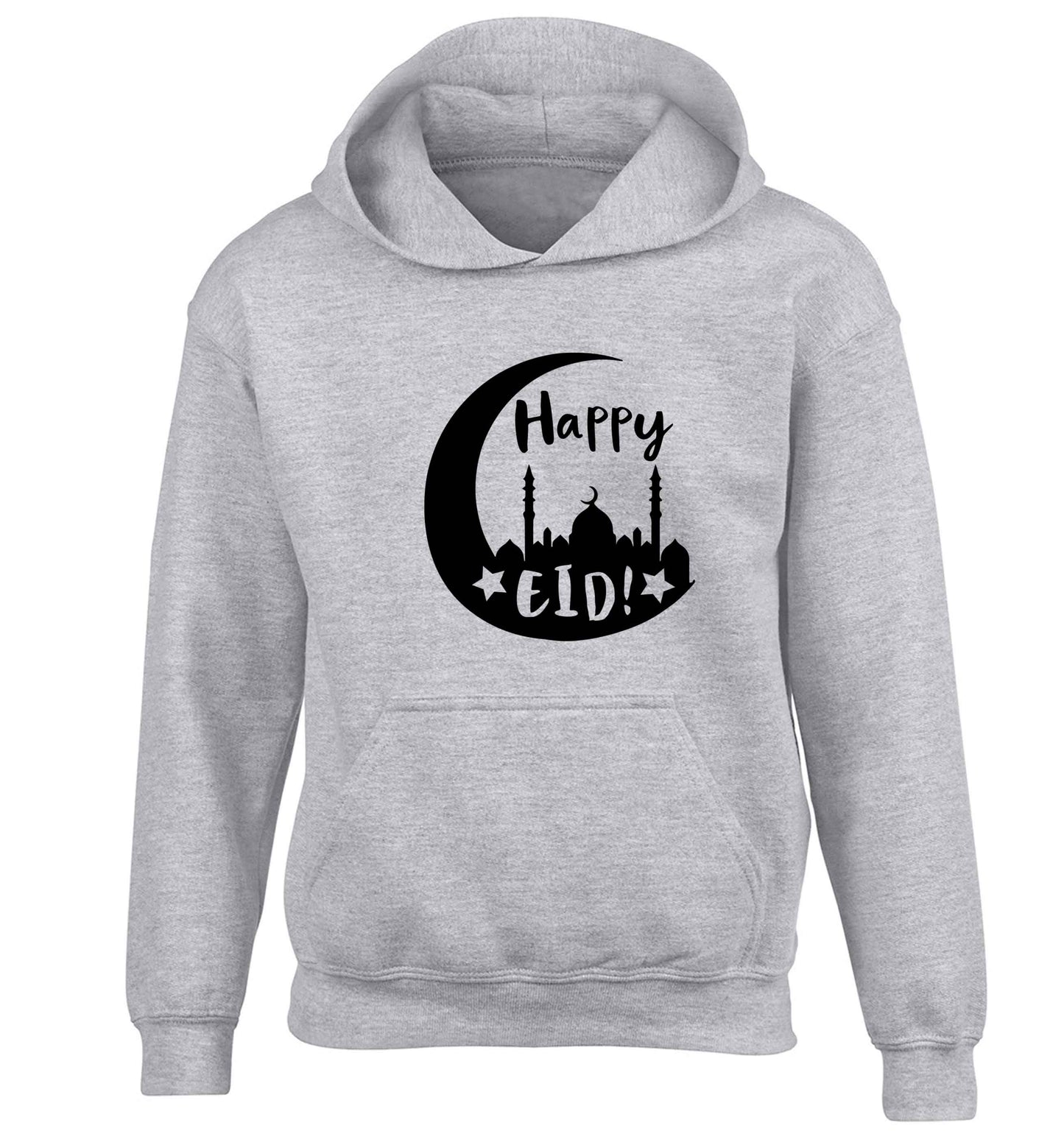 Happy Eid children's grey hoodie 12-13 Years
