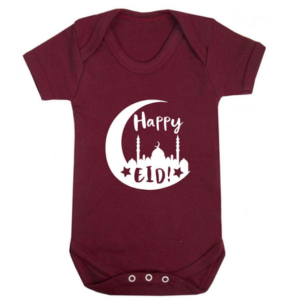 Happy Eid baby vest maroon 18-24 months