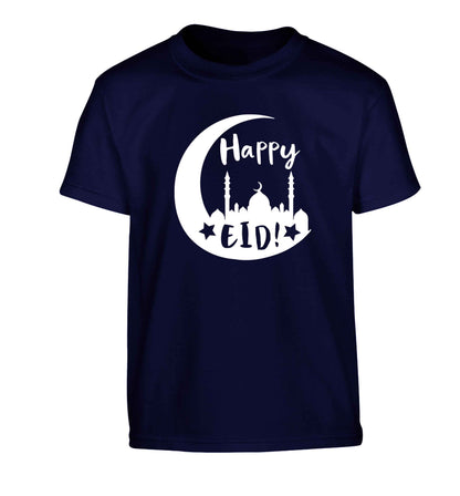 Happy Eid Children's navy Tshirt 12-13 Years