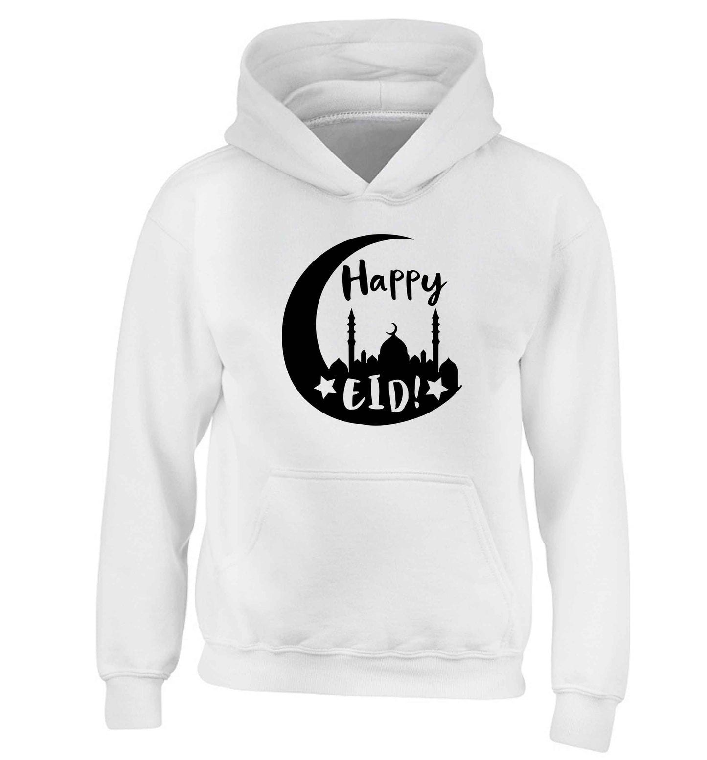Happy Eid children's white hoodie 12-13 Years