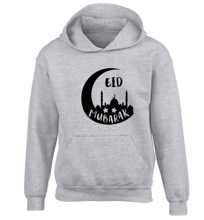 Eid mubarak children's grey hoodie 12-13 Years
