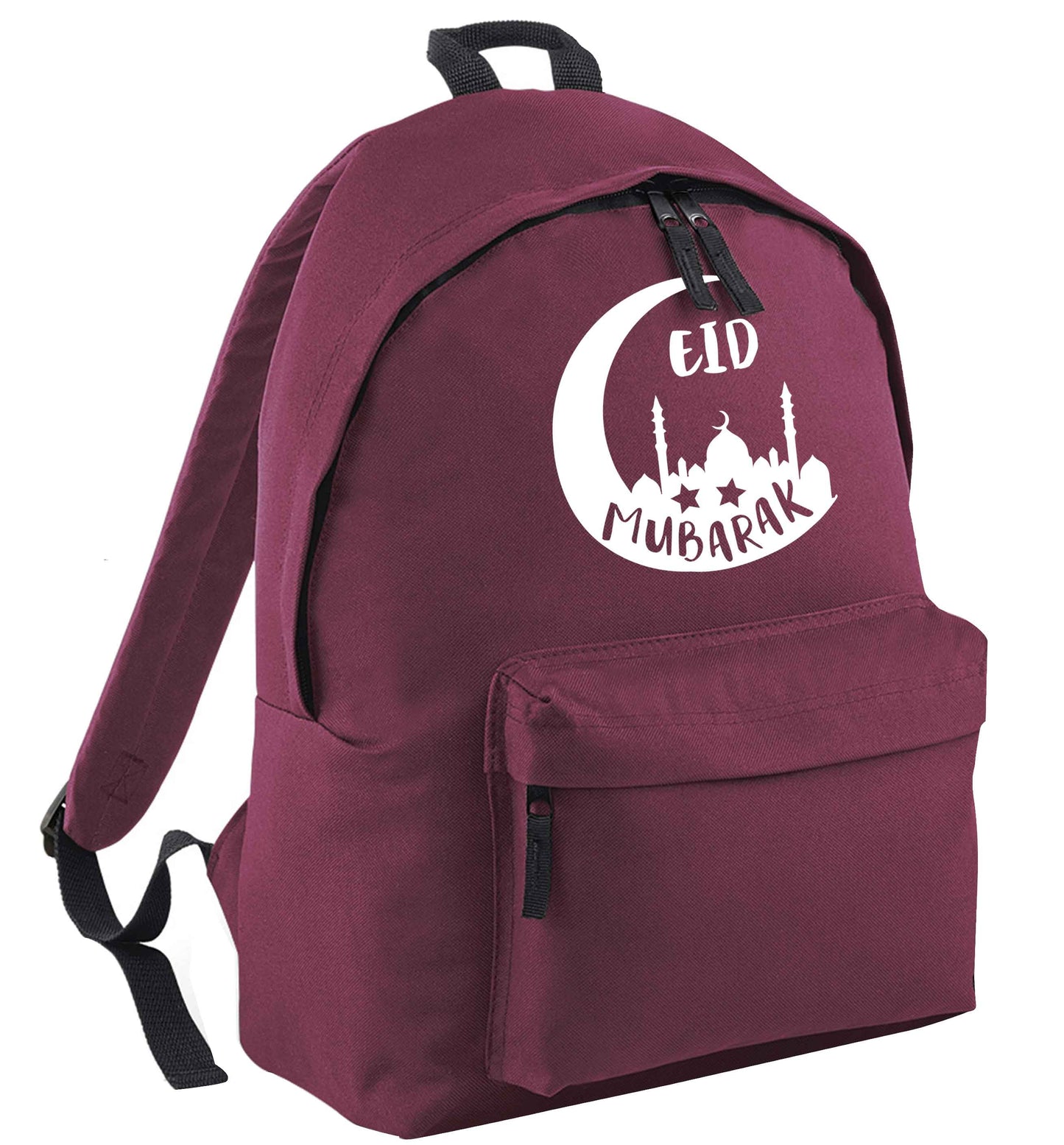 Eid mubarak black adults backpack