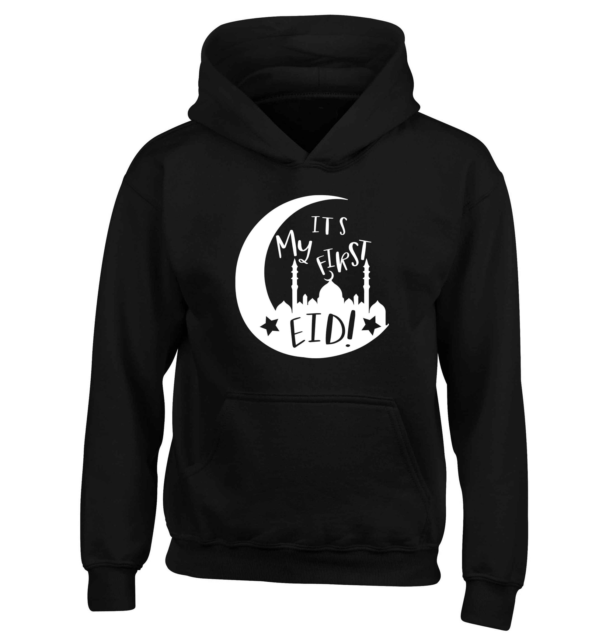 It's my first Eid moon children's black hoodie 12-13 Years