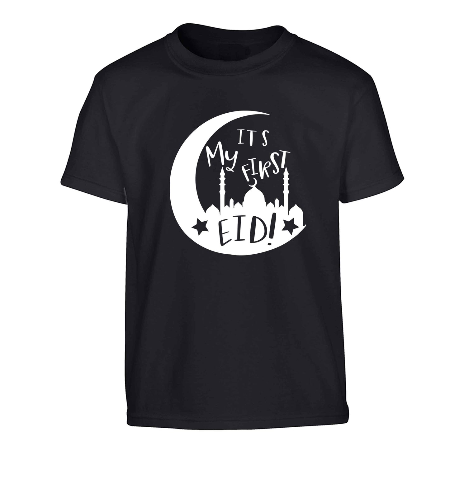 It's my first Eid moon Children's black Tshirt 12-13 Years