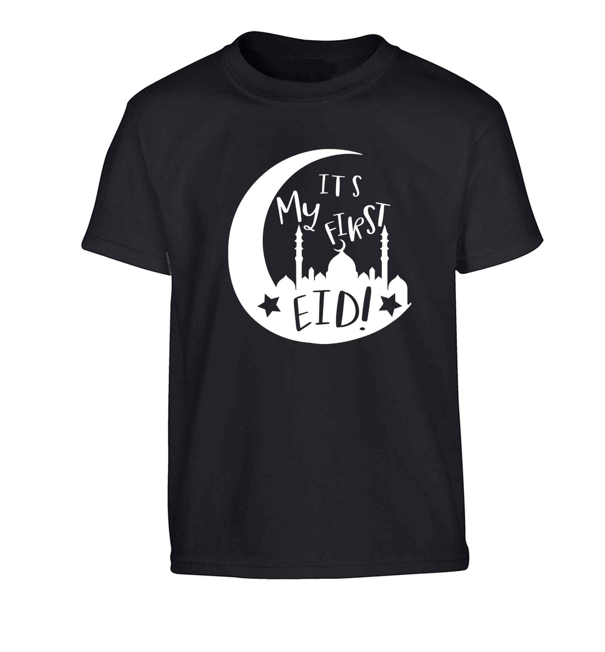 It's my first Eid moon Children's black Tshirt 12-13 Years