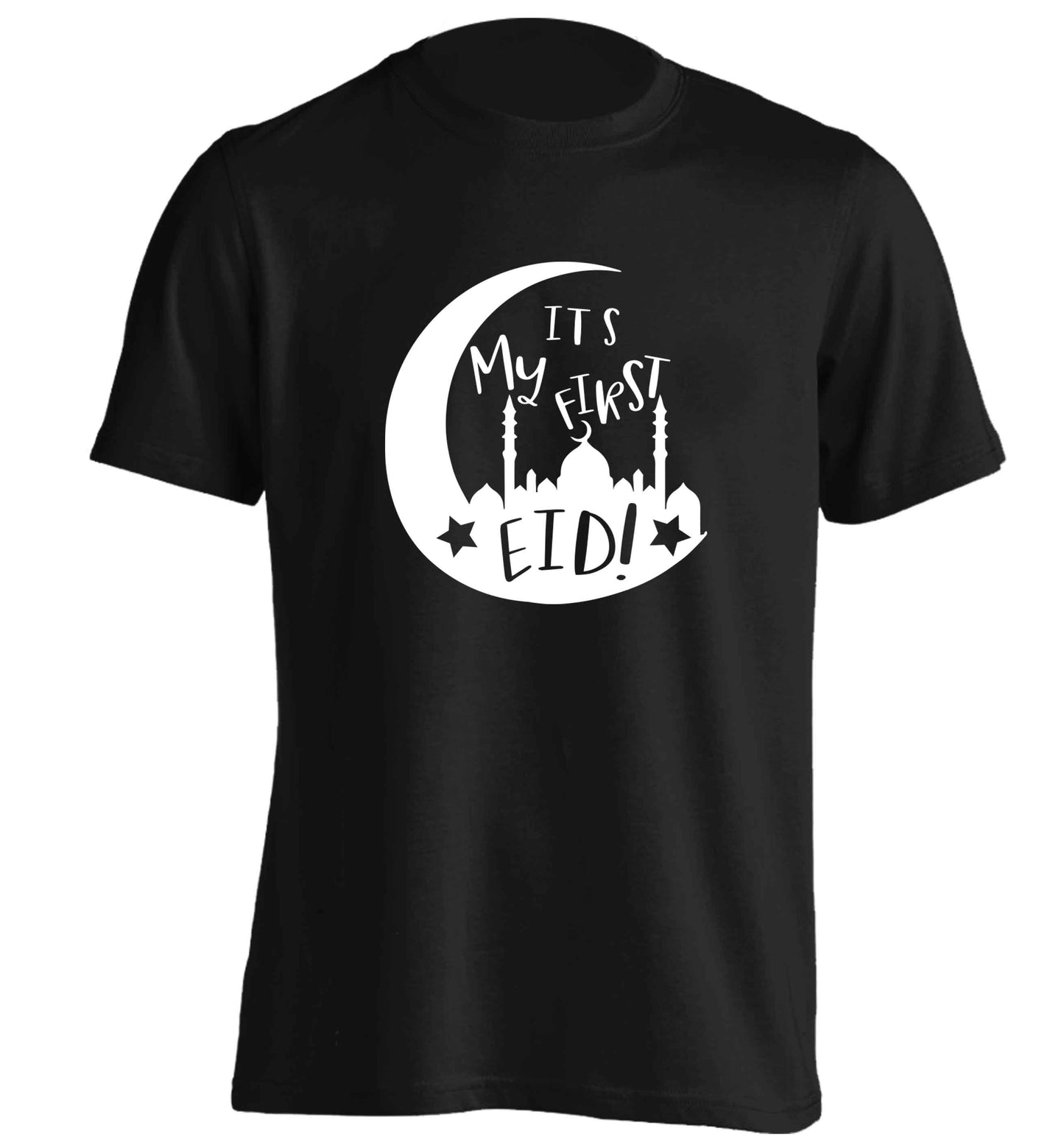 It's my first Eid moon adults unisex black Tshirt 2XL
