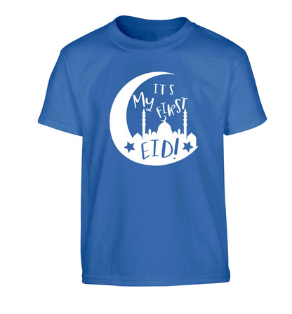 It's my first Eid moon Children's blue Tshirt 12-13 Years