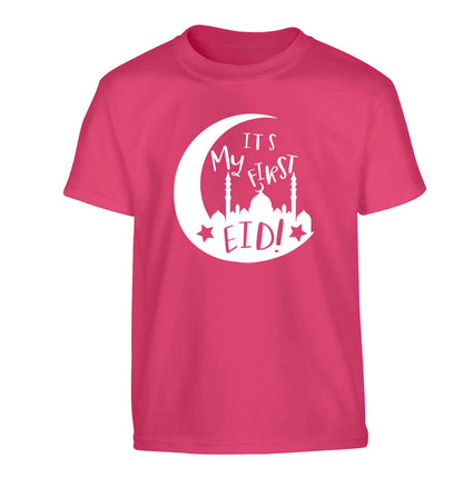 It's my first Eid moon Children's pink Tshirt 12-13 Years