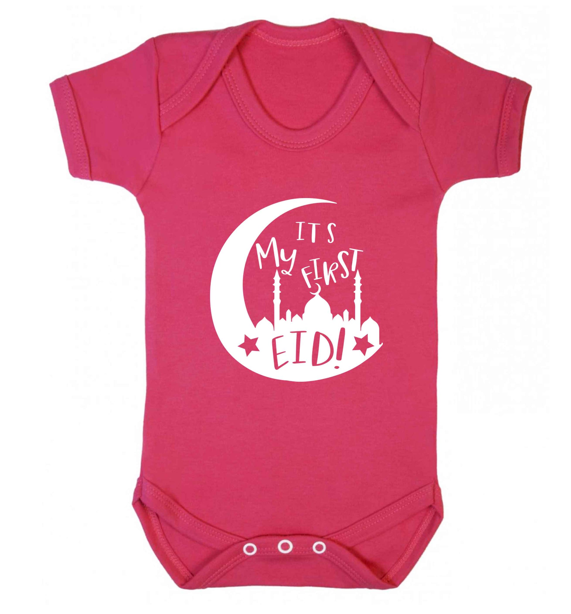 It's my first Eid moon baby vest dark pink 18-24 months