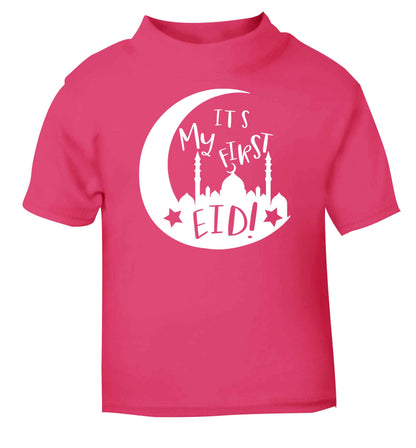 It's my first Eid moon pink baby toddler Tshirt 2 Years