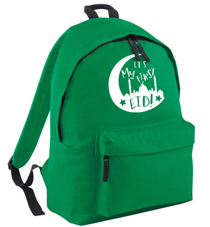 It's my first Eid moon green adults backpack
