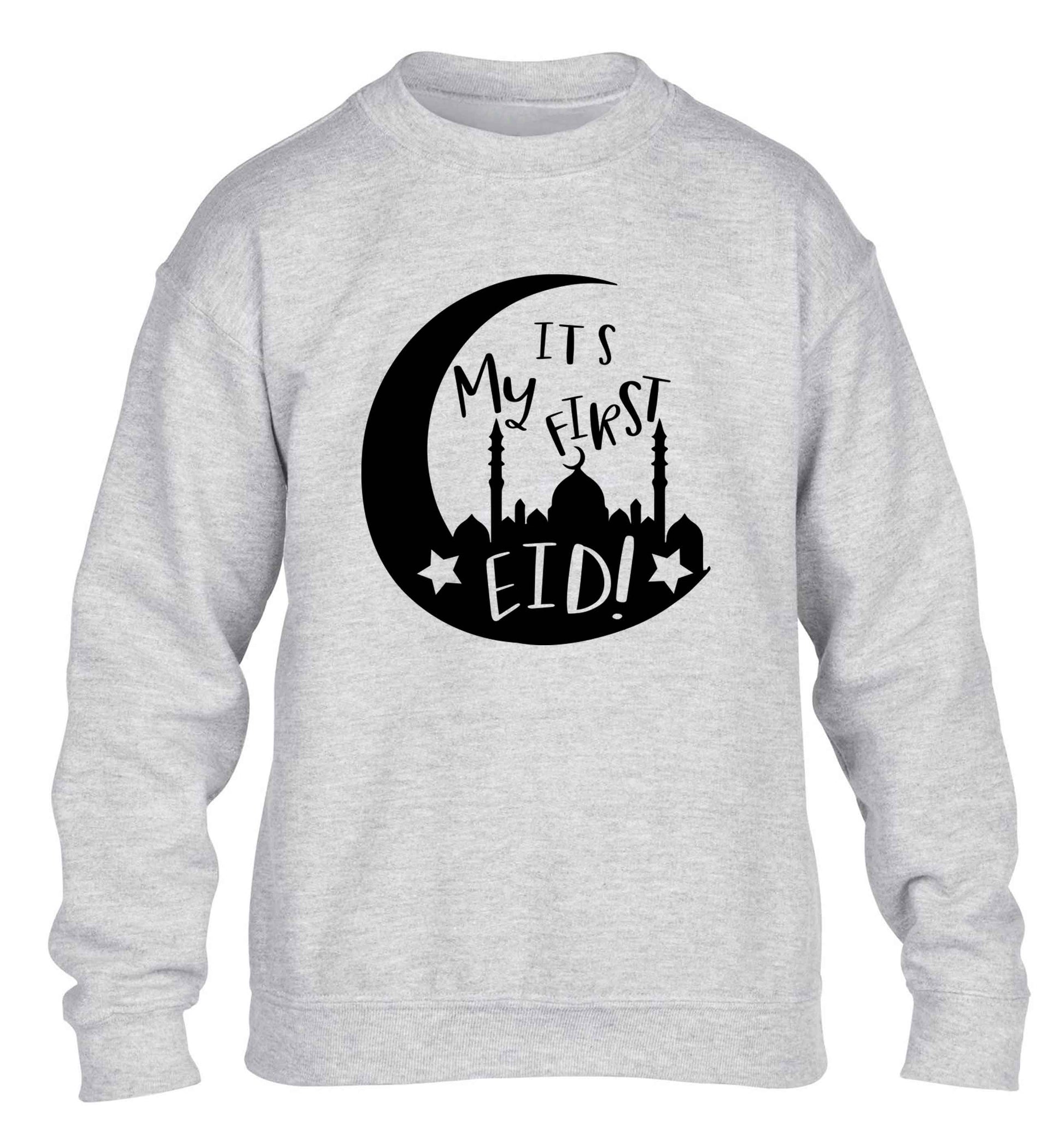 It's my first Eid moon children's grey sweater 12-13 Years