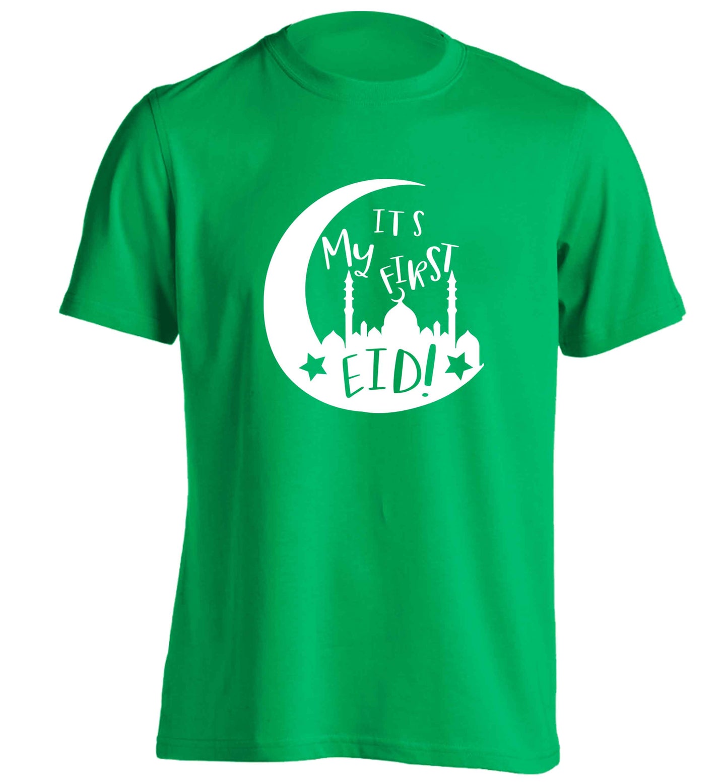 It's my first Eid moon adults unisex green Tshirt 2XL