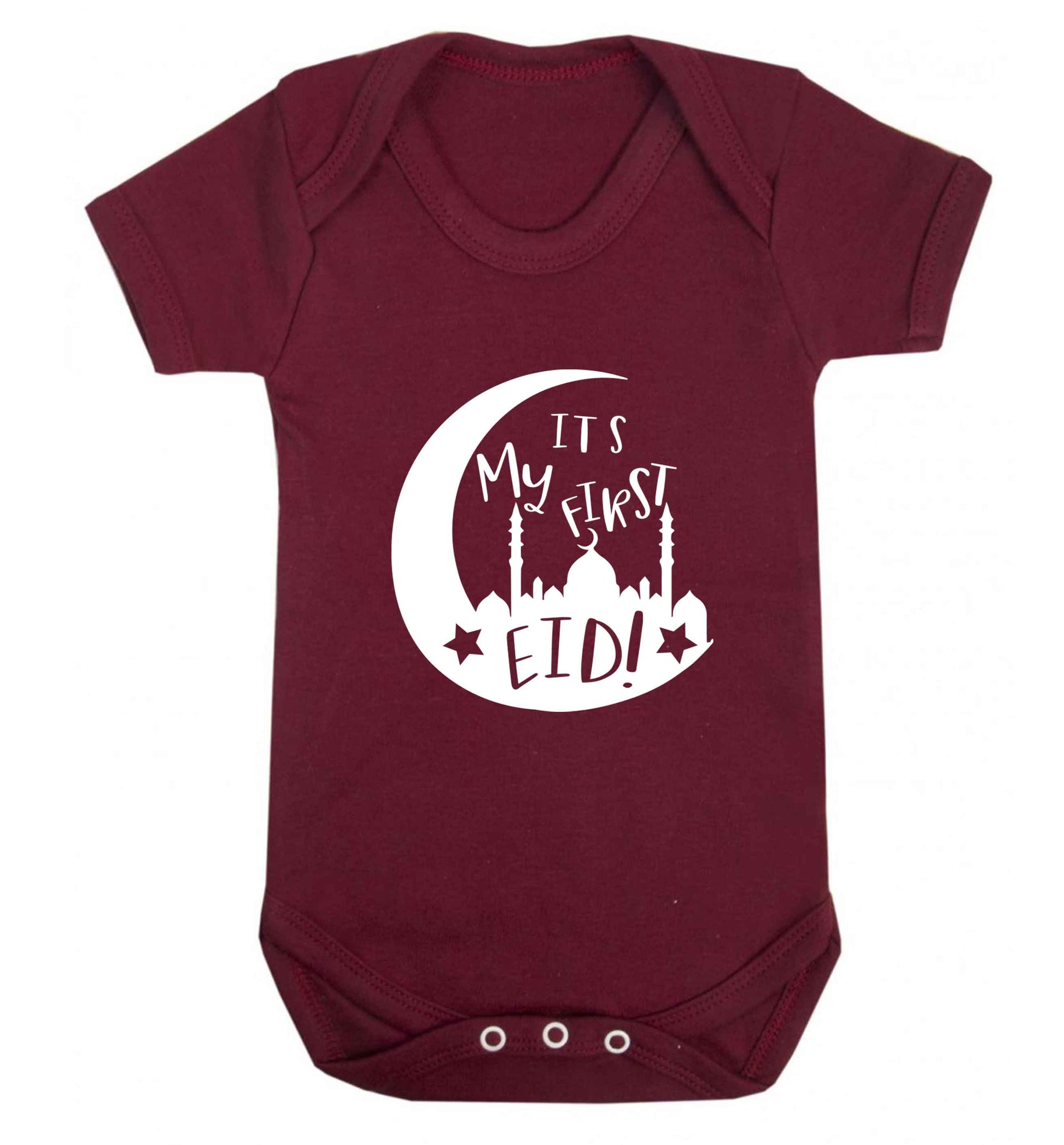 It's my first Eid moon baby vest maroon 18-24 months