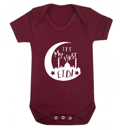 It's my first Eid moon baby vest maroon 18-24 months