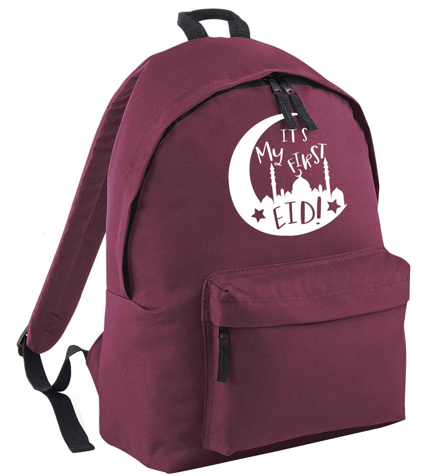 It's my first Eid moon black adults backpack