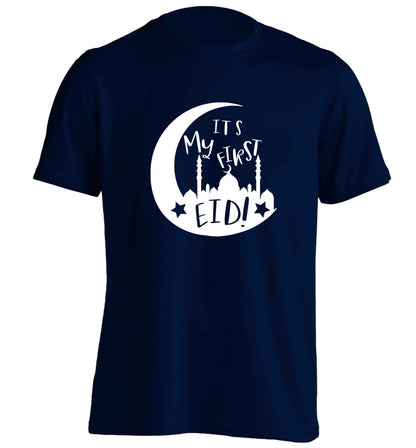 It's my first Eid moon adults unisex navy Tshirt 2XL