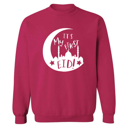 It's my first Eid moon adult's unisex pink sweater 2XL