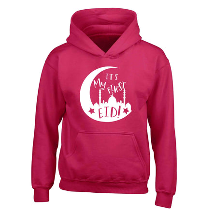 It's my first Eid moon children's pink hoodie 12-13 Years