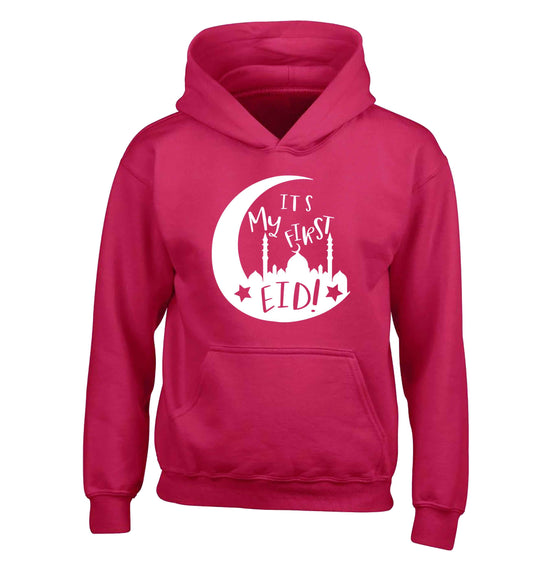 It's my first Eid moon children's pink hoodie 12-13 Years