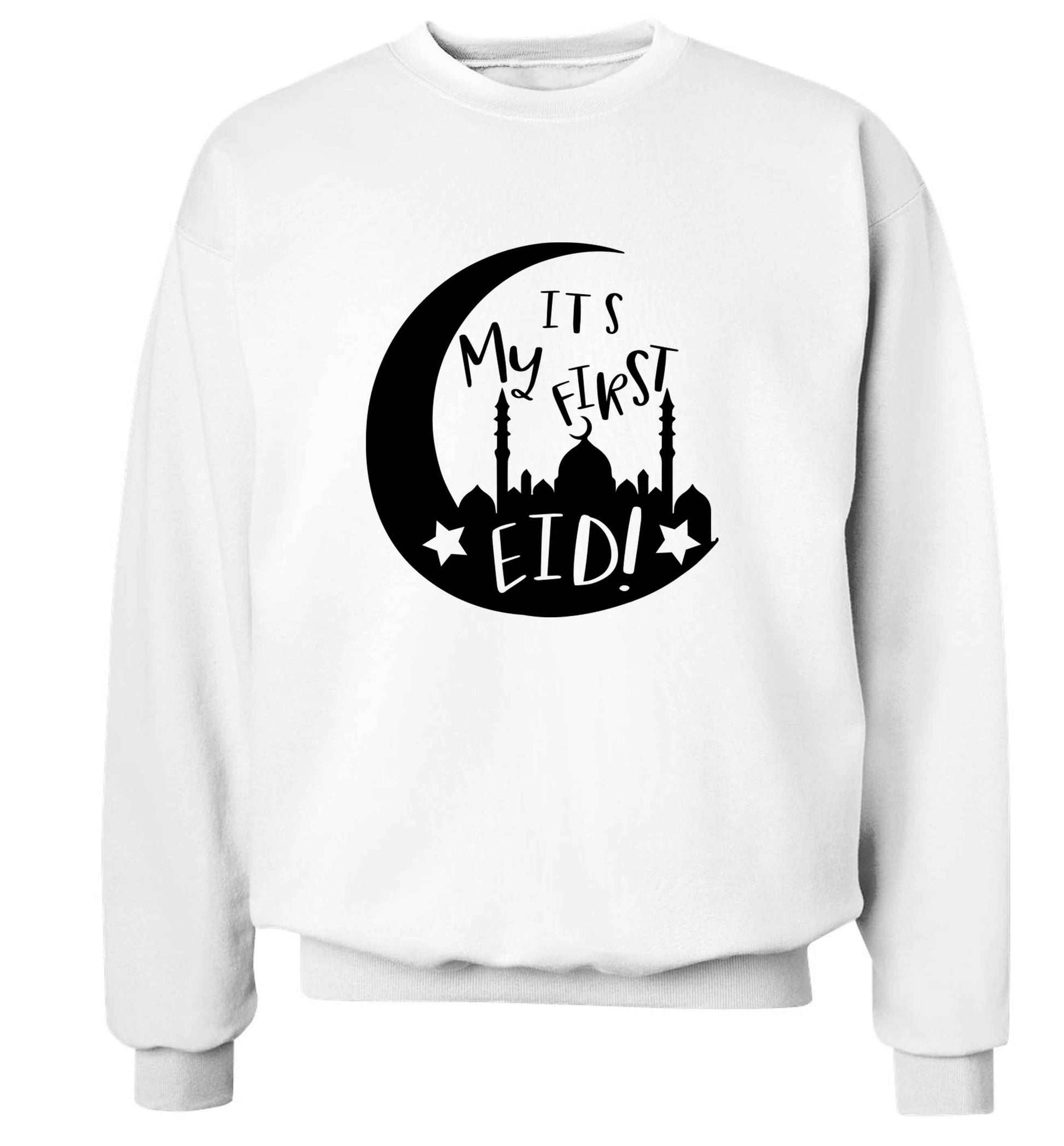 It's my first Eid moon adult's unisex white sweater 2XL