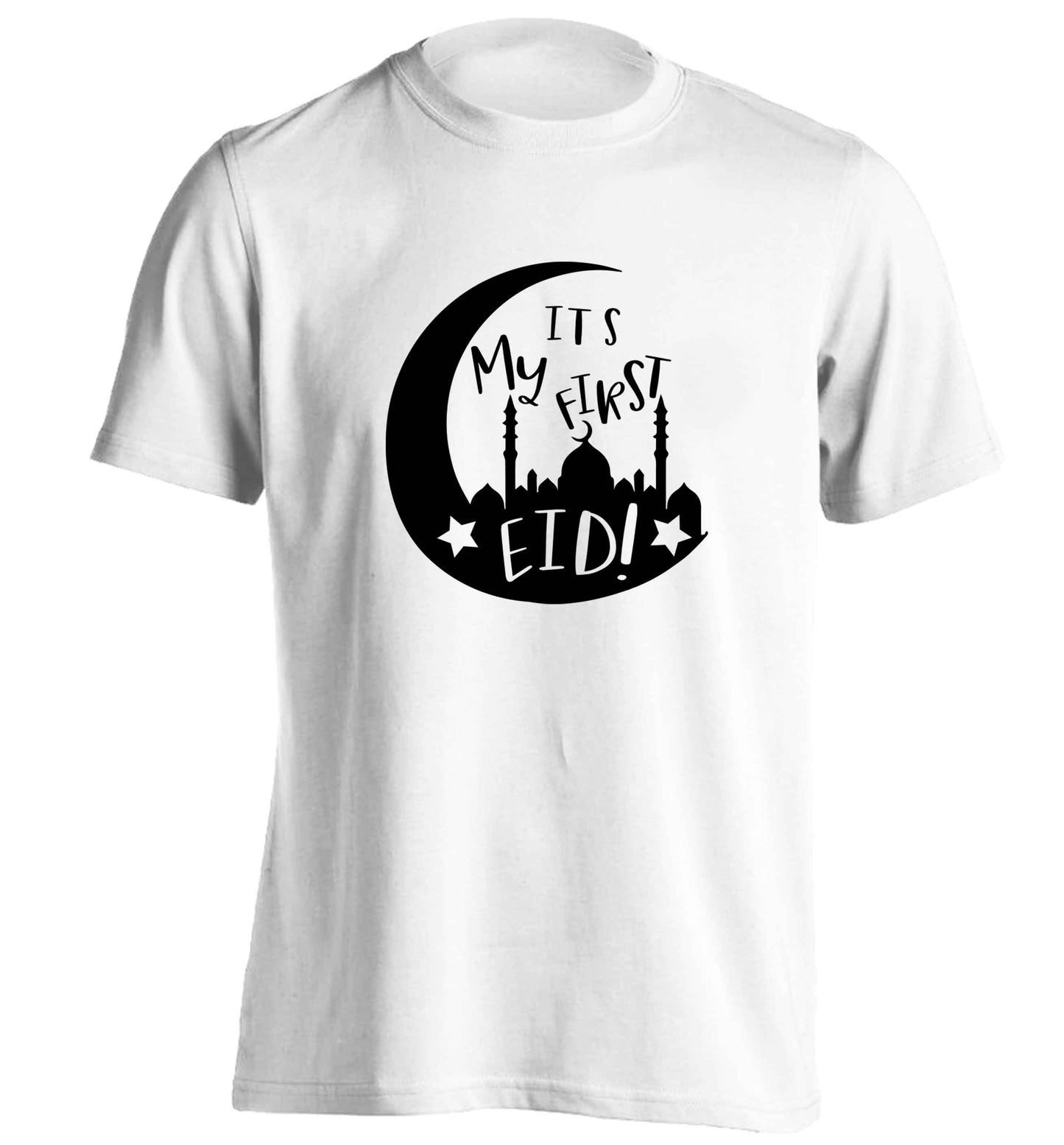 It's my first Eid moon adults unisex white Tshirt 2XL
