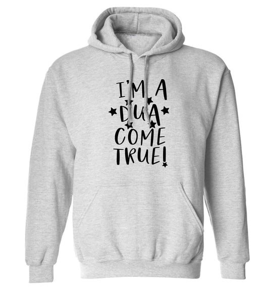 I'm a dua come true adults unisex grey hoodie 2XL