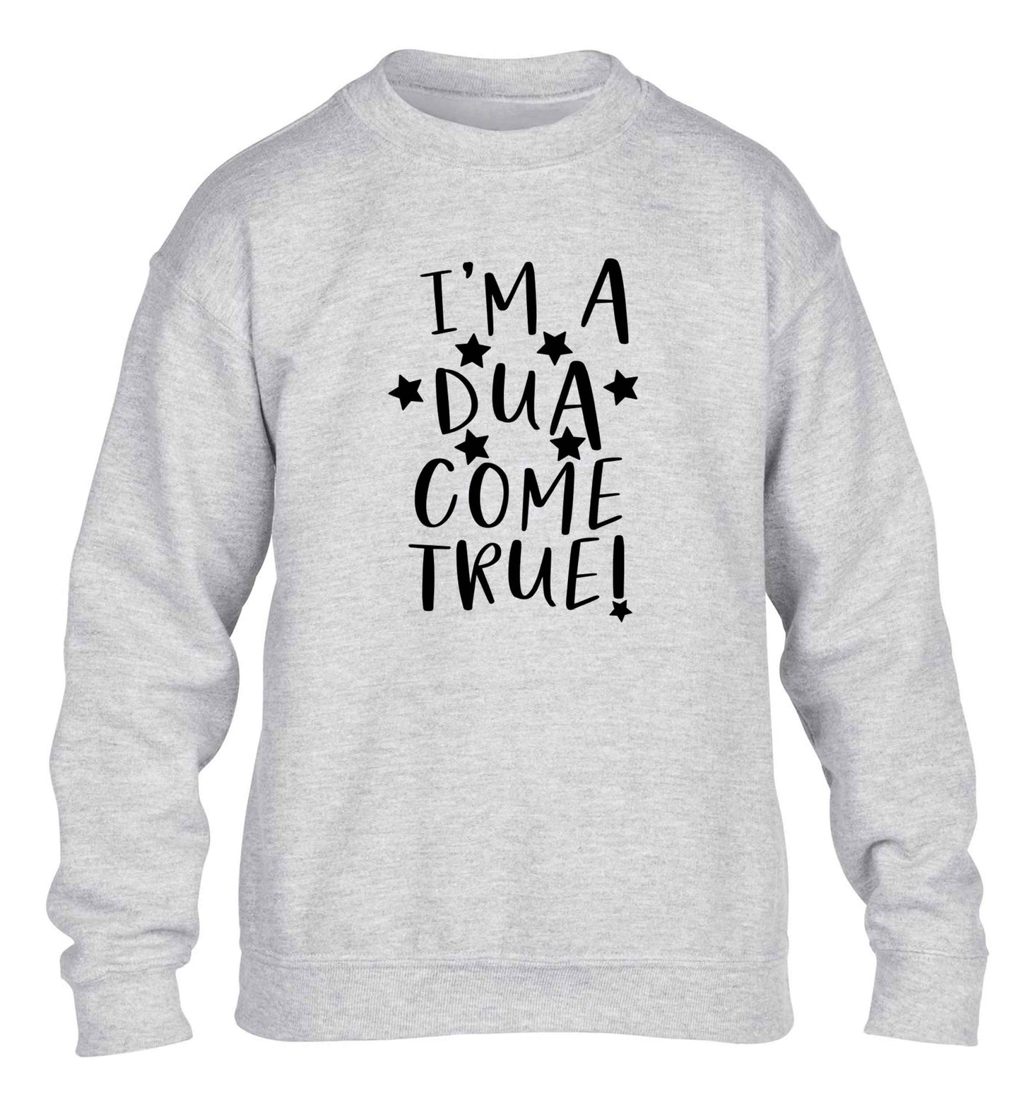 I'm a dua come true children's grey sweater 12-13 Years