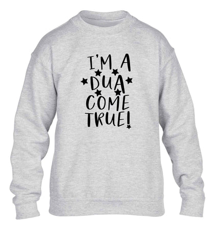 I'm a dua come true children's grey sweater 12-13 Years