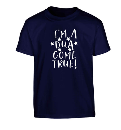 I'm a dua come true Children's navy Tshirt 12-13 Years