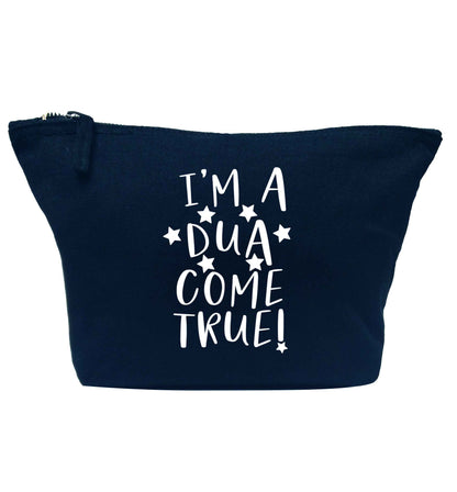 I'm a dua come true navy makeup bag