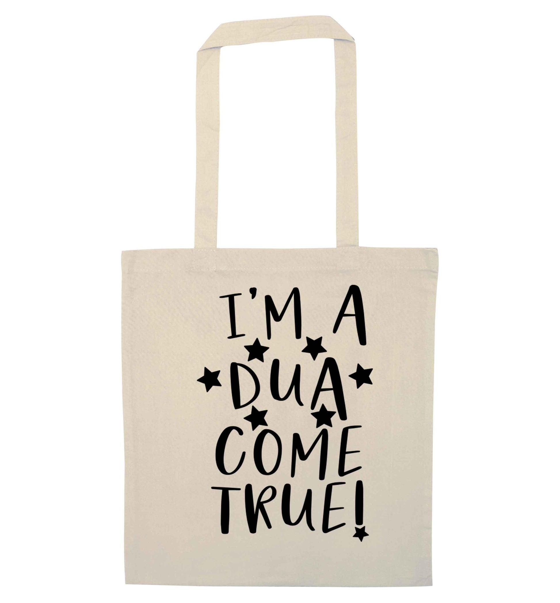 I'm a dua come true natural tote bag