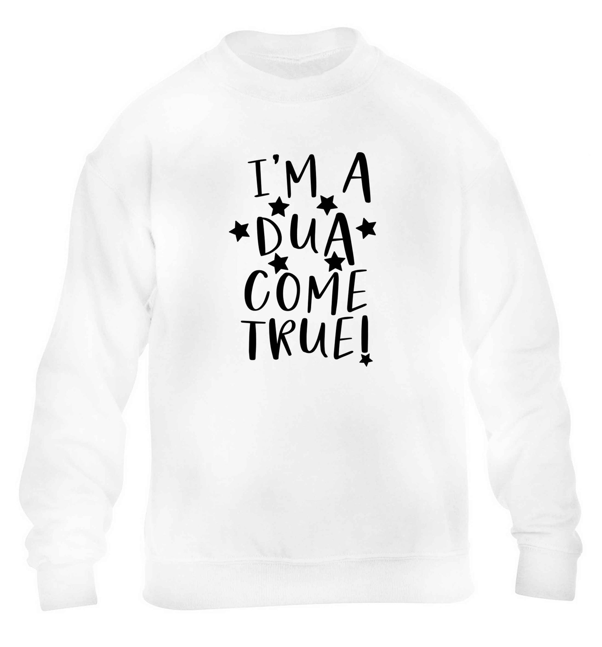 I'm a dua come true children's white sweater 12-13 Years