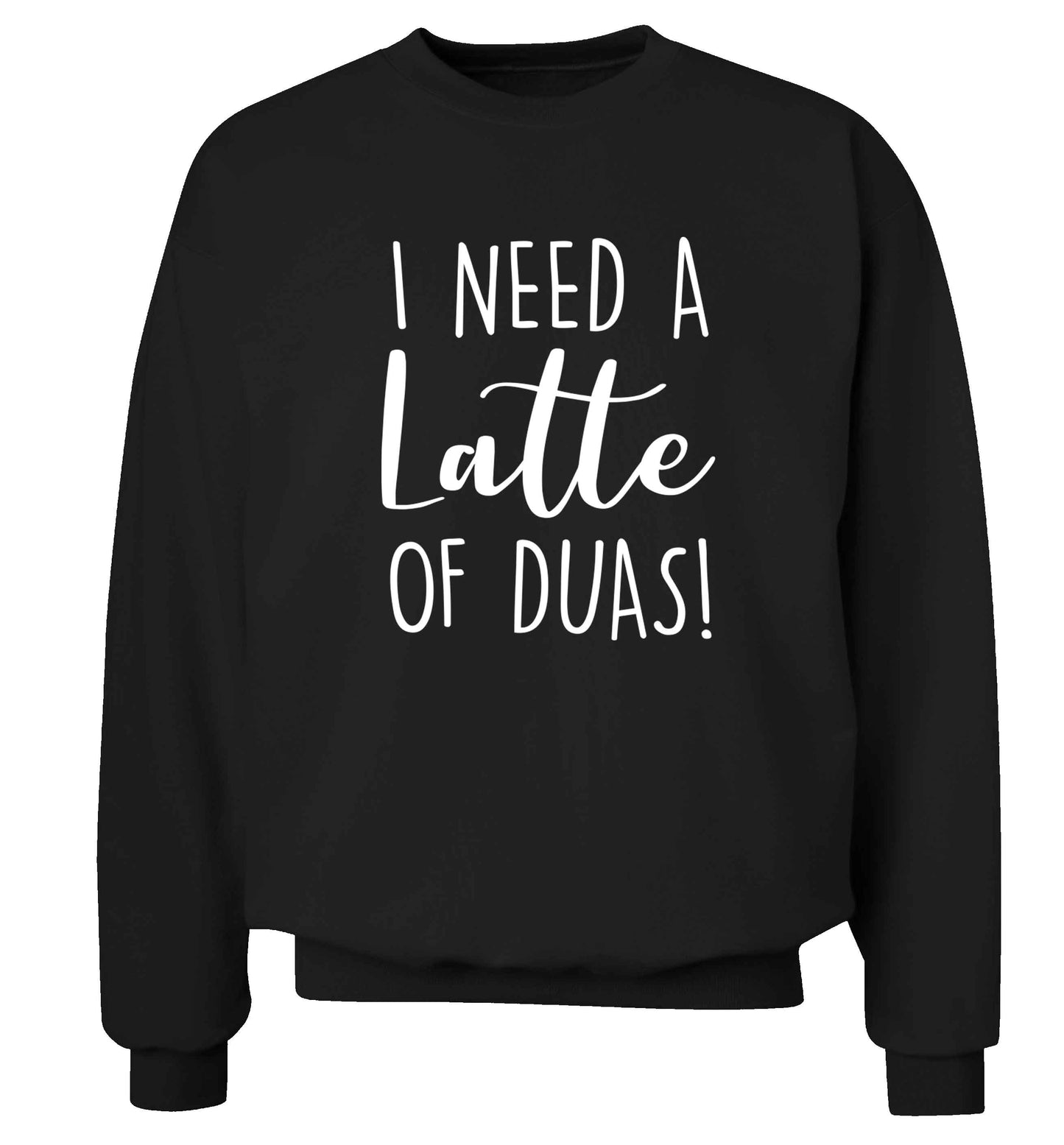 I need a latte duas Adult's unisex black Sweater 2XL