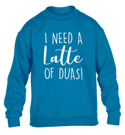 I need a latte duas children's blue sweater 12-13 Years