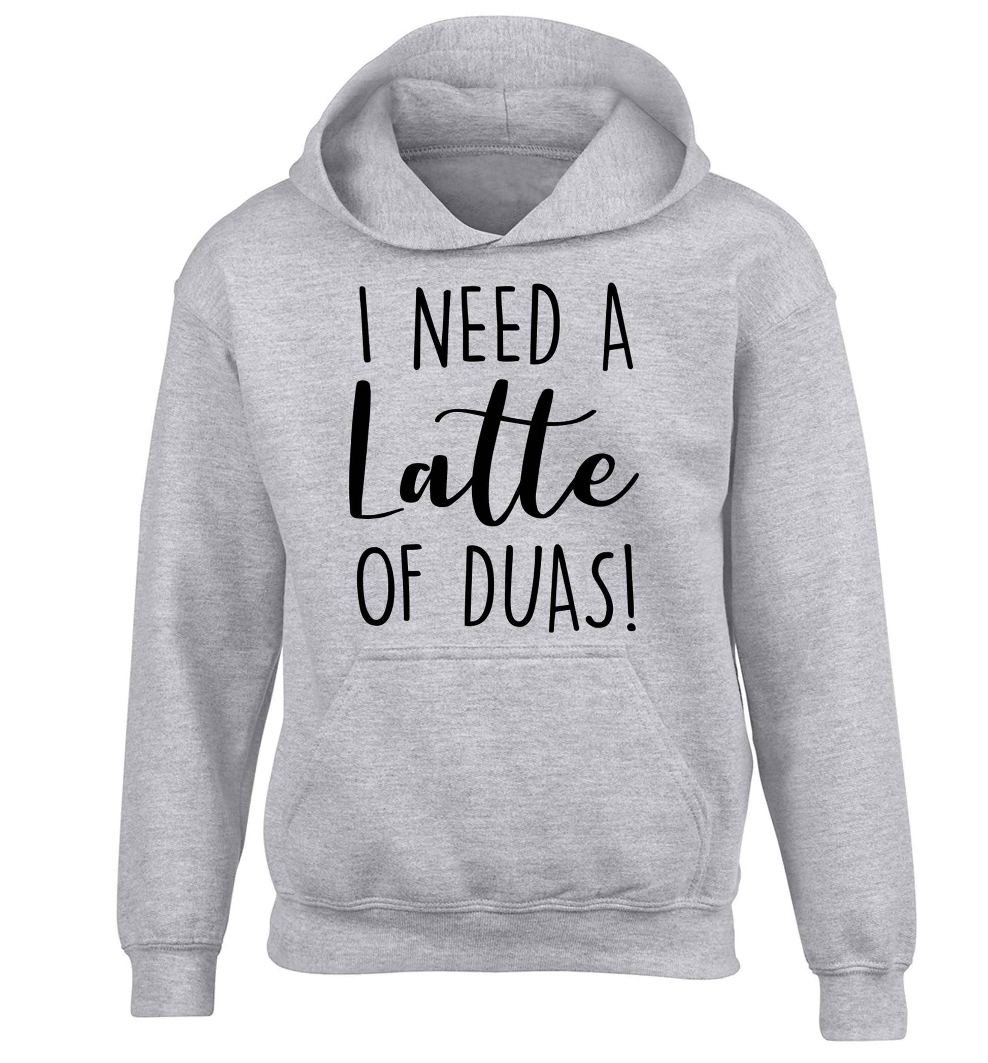 I need a latte duas children's grey hoodie 12-13 Years