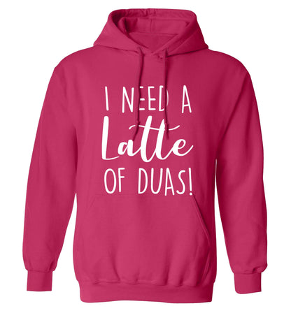 I need a latte duas adults unisex pink hoodie 2XL