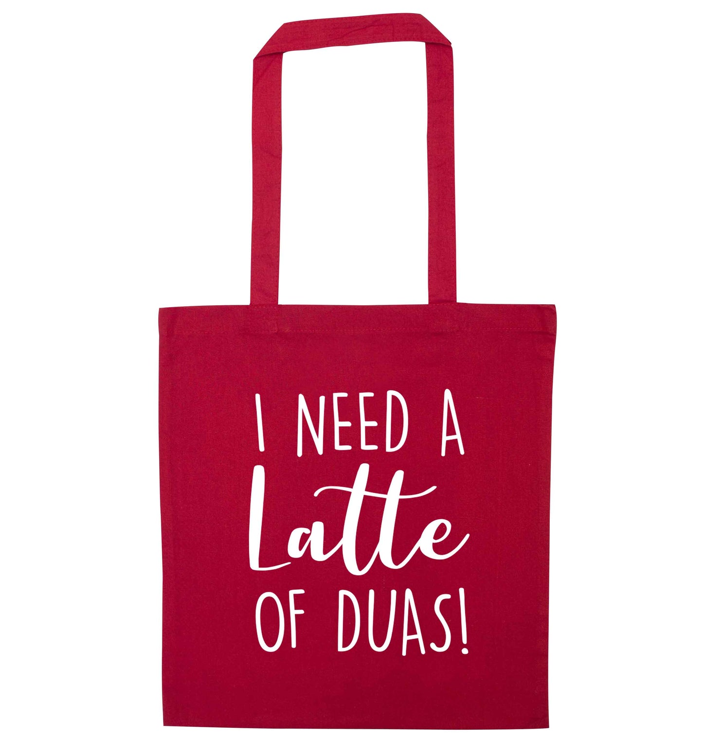 I need a latte duas red tote bag