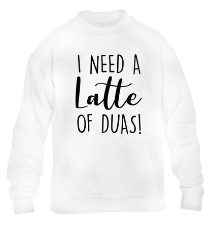 I need a latte duas children's white sweater 12-13 Years