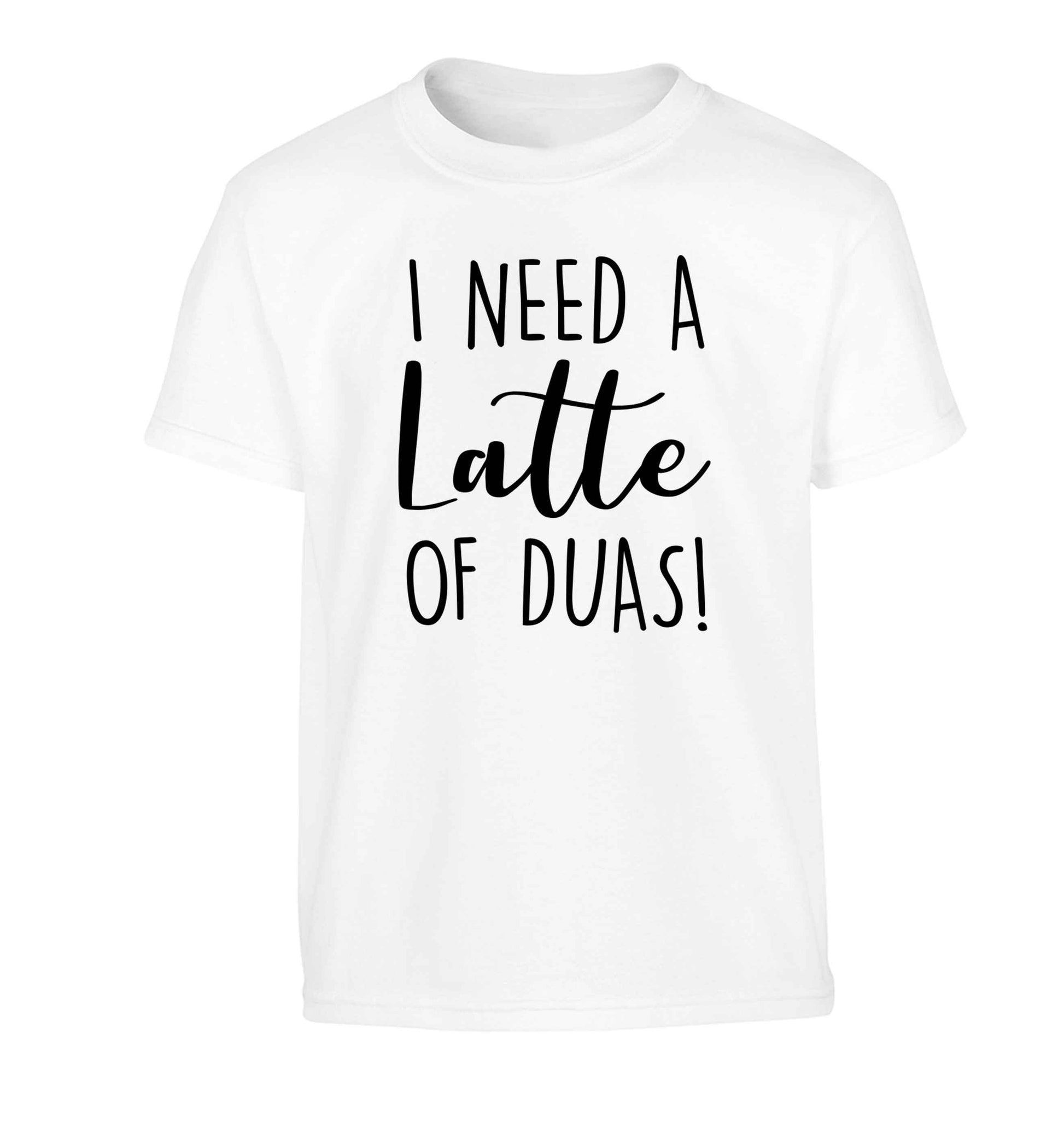 I need a latte duas Children's white Tshirt 12-13 Years