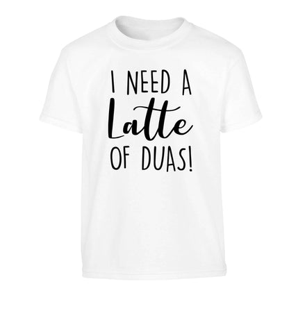 I need a latte duas Children's white Tshirt 12-13 Years