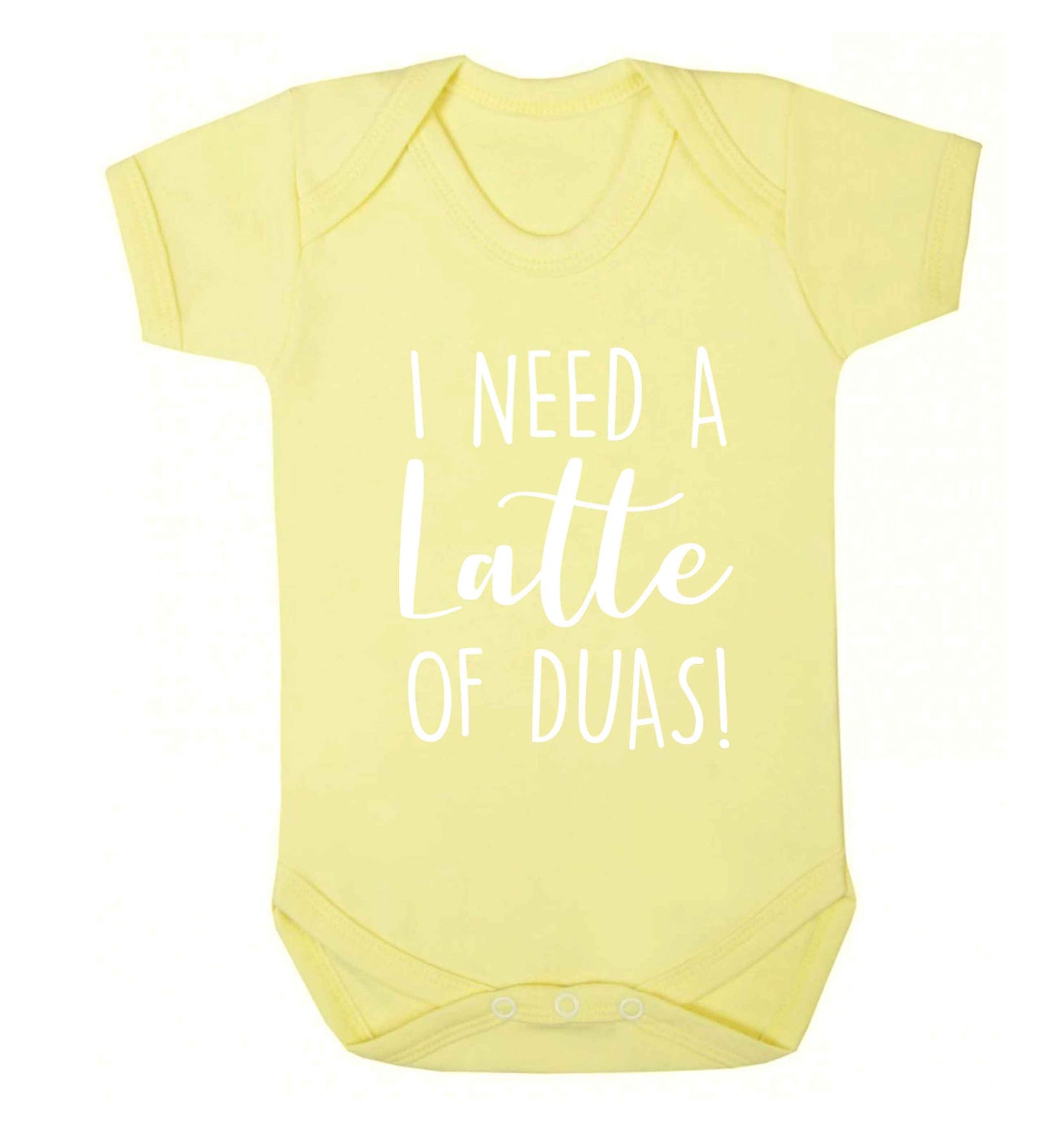I need a latte duas Baby Vest pale yellow 18-24 months