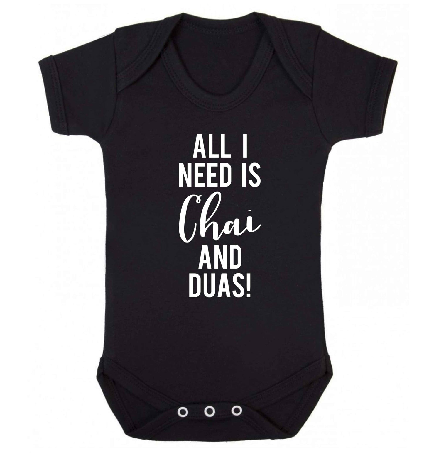 All I need is chai and duas Baby Vest black 18-24 months