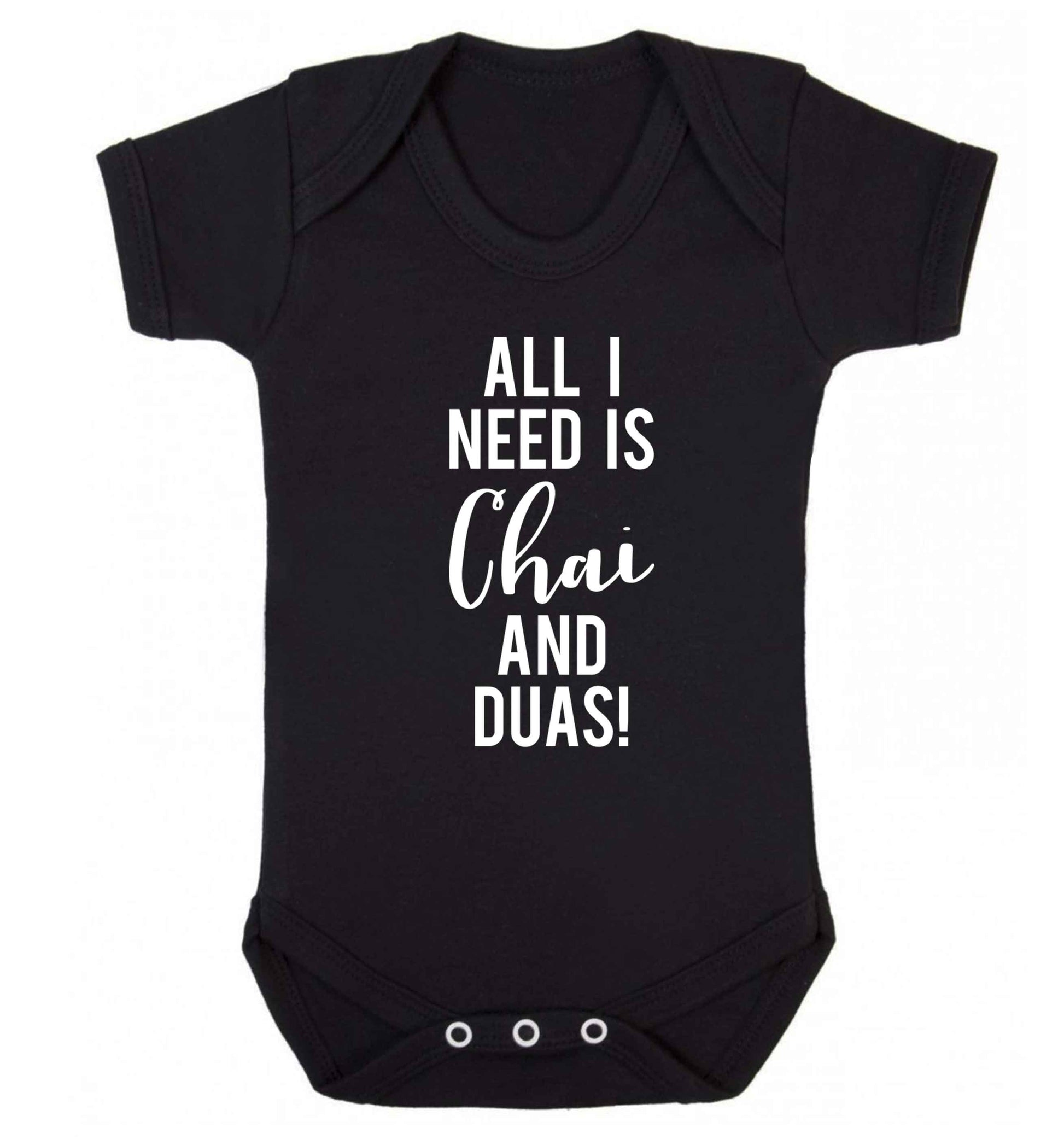 All I need is chai and duas Baby Vest black 18-24 months