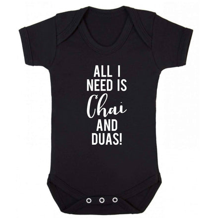 All I need is chai and duas Baby Vest black 18-24 months