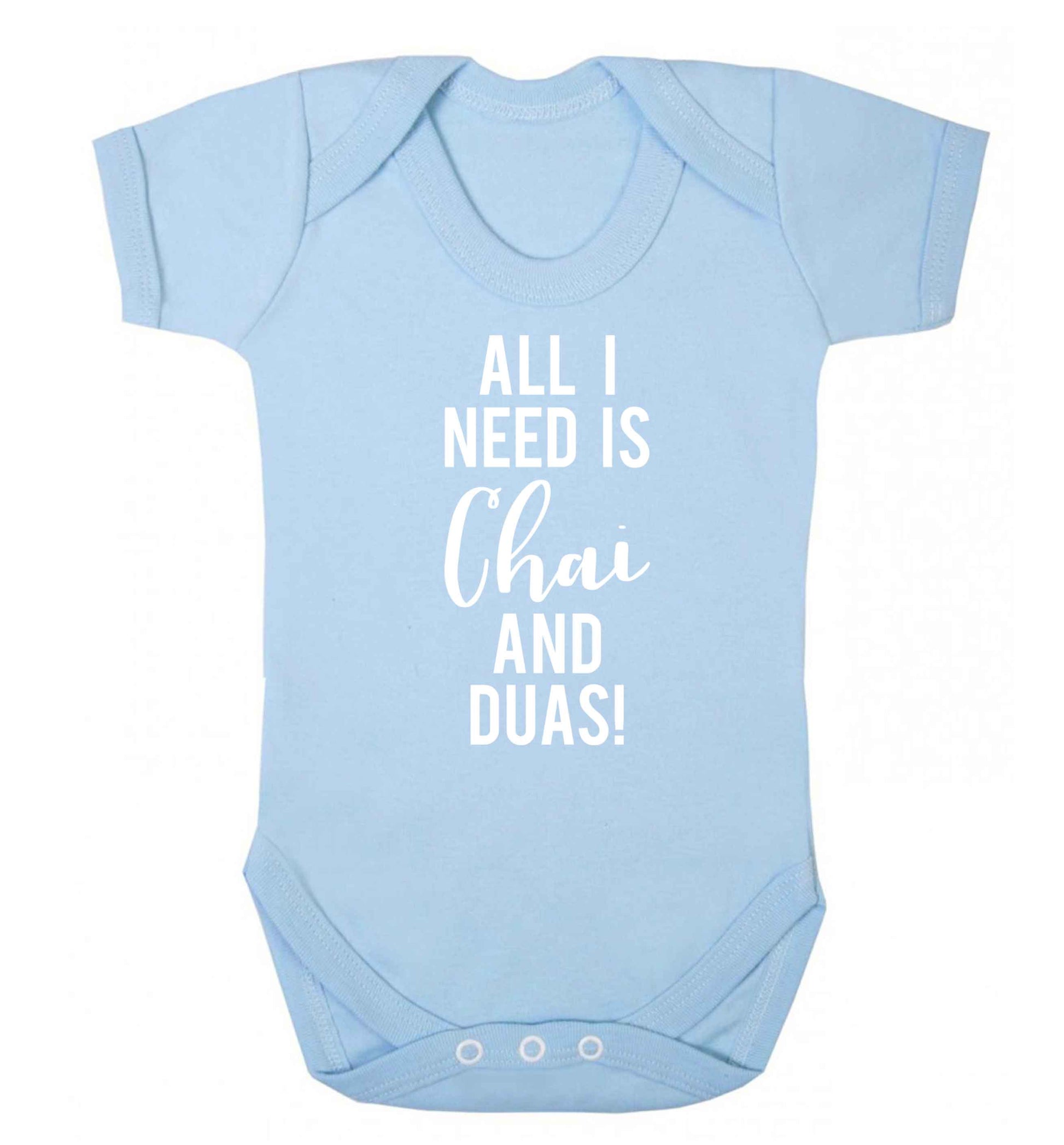 All I need is chai and duas Baby Vest pale blue 18-24 months