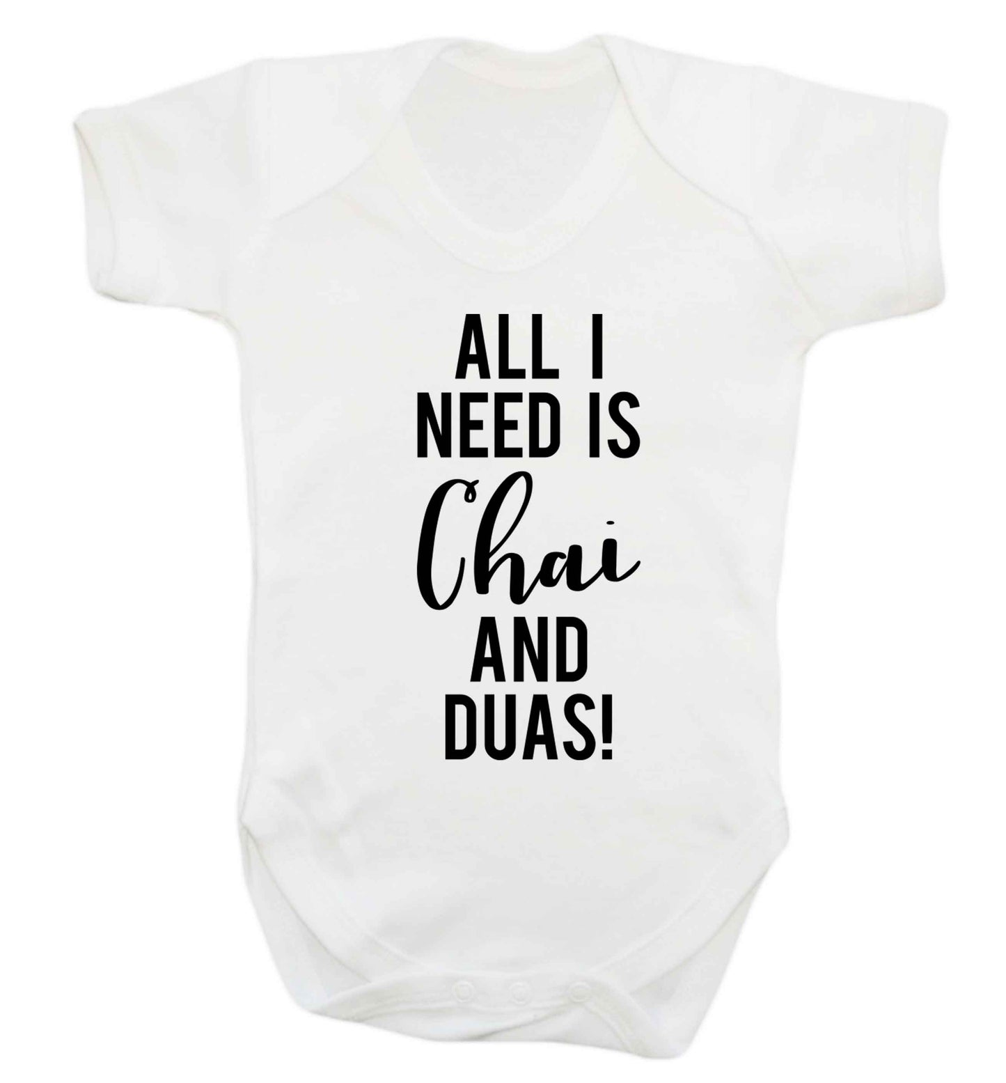 All I need is chai and duas Baby Vest white 18-24 months